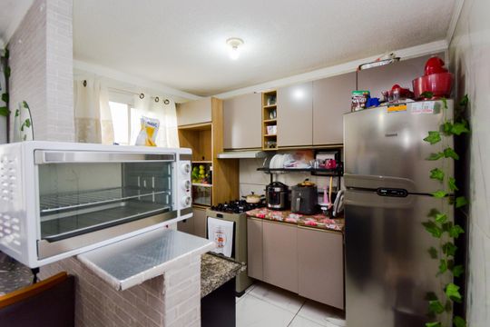 Cozinha de apartamento para alugar com 2 quartos, 44m² em Vila Alzira, Guarulhos