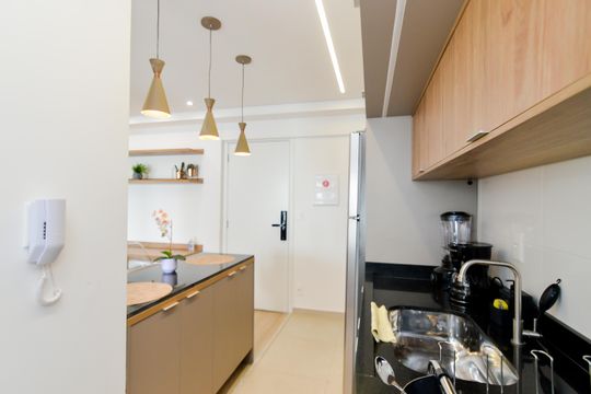 Cozinha de apartamento para alugar com 1 quarto, 35m² em Picanço, Guarulhos