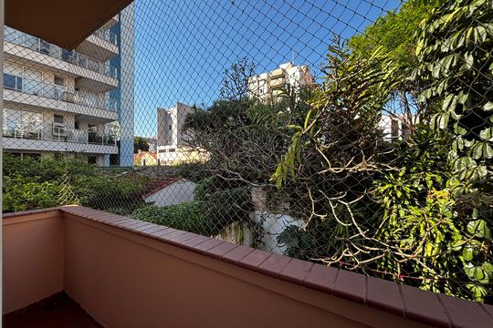 Varanda da sala de apartamento à venda com 1 quarto, 57m² em Pinheiros, São Paulo