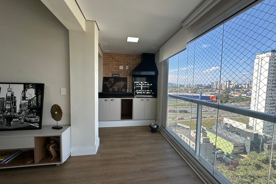 Varanda gourmet de apartamento à venda com 2 quartos, 81m² em Bethaville I, Barueri