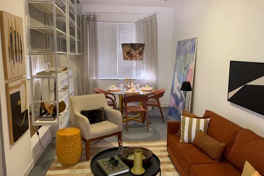 Sala de apartamento à venda com 1 quarto, 78m² em Santa Ifigênia, São Paulo