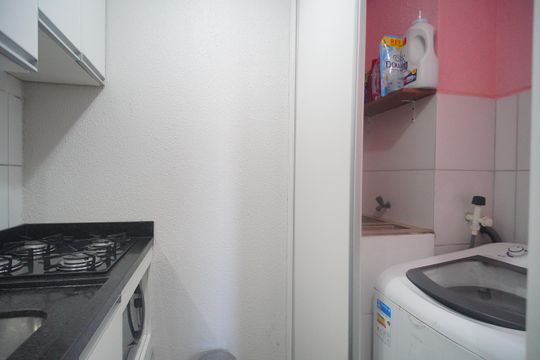 cozinha de apartamento à venda com 2 quartos, 56m² em Santo Afonso, Novo Hamburgo