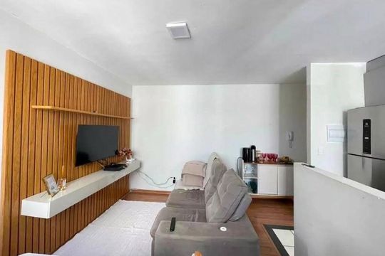 Sala de apartamento para alugar com 2 quartos, 43m² em Chácara Contagem, Contagem