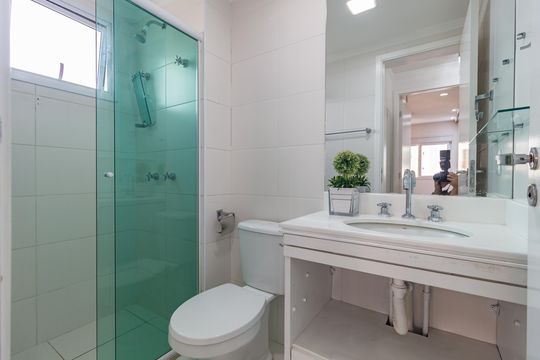 Banheiro - Social de apartamento para alugar com 2 quartos, 94m² em Vila Regente Feijó, São Paulo