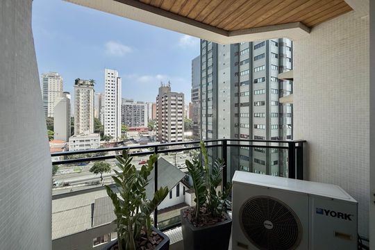 Sacada  de apartamento para alugar com 1 quarto, 47m² em Campo Belo, São Paulo