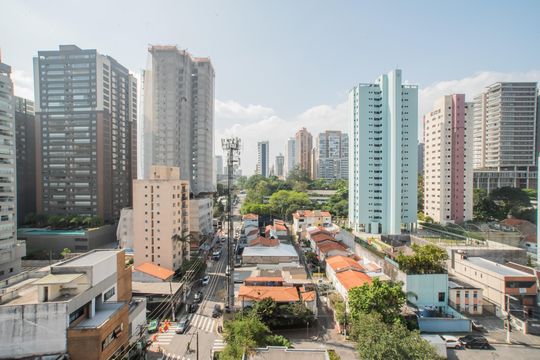 Vista da Varanda de kitnet/studio à venda com 1 quarto, 24m² em Vila Clementino, São Paulo