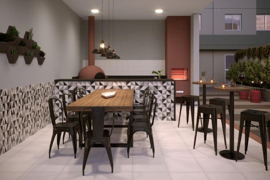 Área comum - Churrasqueira de apartamento para alugar com 2 quartos, 36m² em Jaguaré, São Paulo