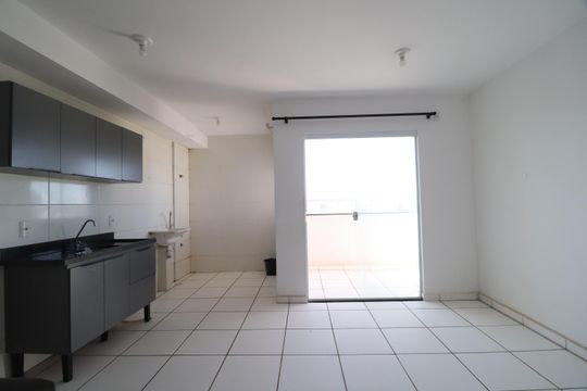 Cozinha de apartamento para alugar com 2 quartos, 56m² em Jardim Brasília, Uberlândia