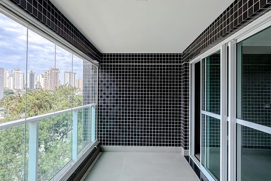Varanda da Sala de apartamento para alugar com 2 quartos, 77m² em Vila Regente Feijó, São Paulo