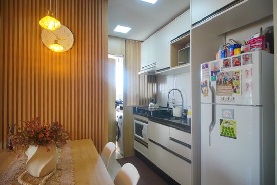 Cozinha de apartamento à venda com 2 quartos, 50m² em Vila Rosa, Novo Hamburgo