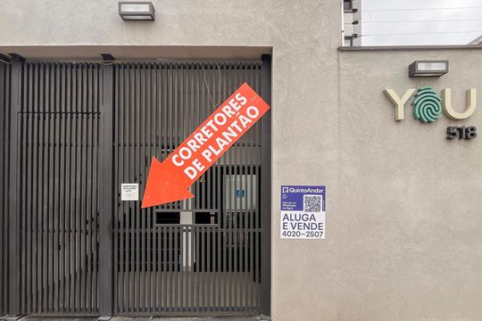 Fachada + plaquinha de apartamento para alugar com 1 quarto, 32m² em Centro, São Caetano do Sul
