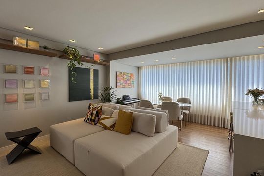 Sala de apartamento para alugar com 2 quartos, 80m² em Vale do Sereno, Nova Lima