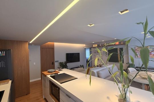 Cozinha de apartamento para alugar com 2 quartos, 80m² em Vale do Sereno, Nova Lima