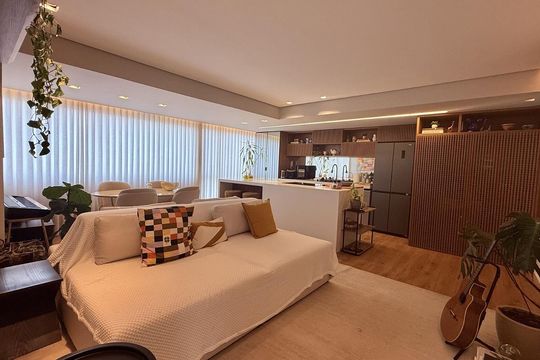 Sala de apartamento para alugar com 2 quartos, 80m² em Vale do Sereno, Nova Lima