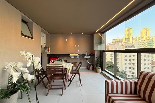 Varanda de apartamento à venda com 3 quartos, 144m² em Botafogo, Rio de Janeiro