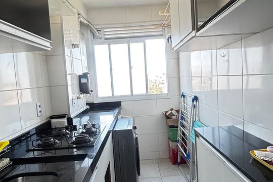 Cozinha de apartamento à venda com 2 quartos, 46m² em Sumarezinho, Santo André