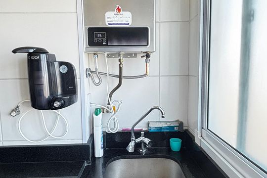 Cozinha e Área de Serviço de apartamento à venda com 2 quartos, 46m² em Sumarezinho, Santo André