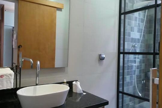 Banheiro de apartamento para alugar com 1 quarto, 38m² em José Menino, Santos