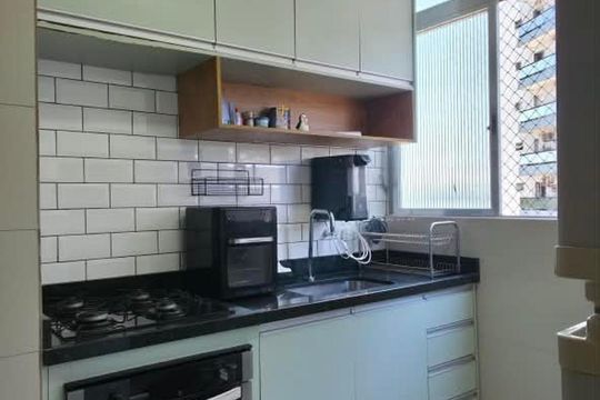 Cozinha de apartamento para alugar com 1 quarto, 38m² em José Menino, Santos