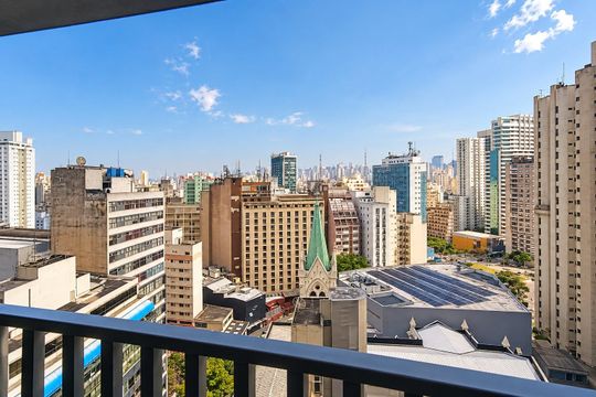 Varanda de kitnet/studio à venda com 1 quarto, 22m² em Consolação, São Paulo