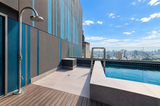Piscina de kitnet/studio à venda com 1 quarto, 22m² em Consolação, São Paulo