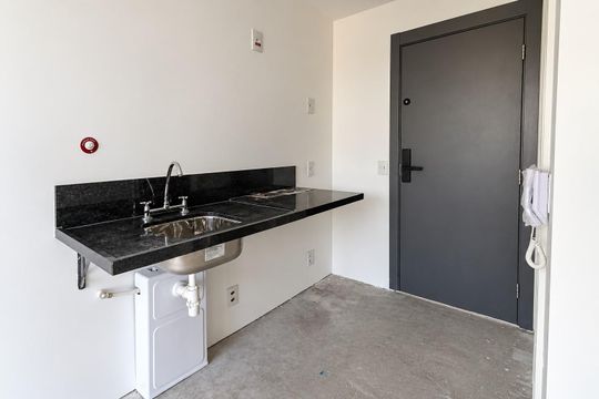 Cozinha de kitnet/studio à venda com 1 quarto, 22m² em Consolação, São Paulo