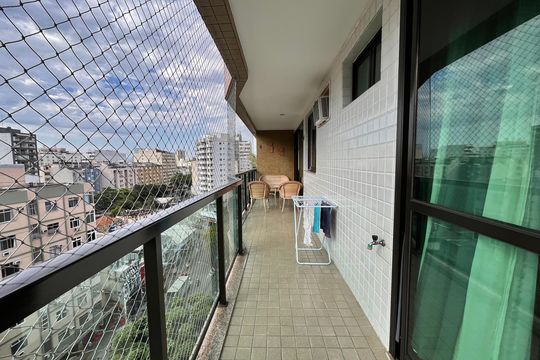 Varanda da Suíte de apartamento à venda com 3 quartos, 93m² em Botafogo, Rio de Janeiro