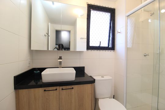 Banheiro de kitnet/studio à venda com 1 quarto, 25m² em Vila Olímpia, São Paulo