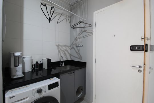 Cozinha e Área de Serviço de kitnet/studio à venda com 1 quarto, 25m² em Vila Olímpia, São Paulo