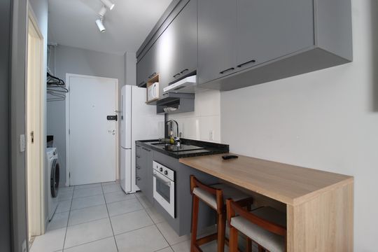 Cozinha e Área de Serviço de kitnet/studio à venda com 1 quarto, 25m² em Vila Olímpia, São Paulo