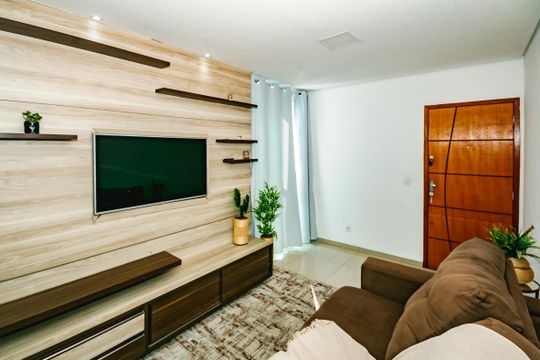 Sala de apartamento para alugar com 2 quartos, 65m² em Jardim dos Comerciários, Belo Horizonte