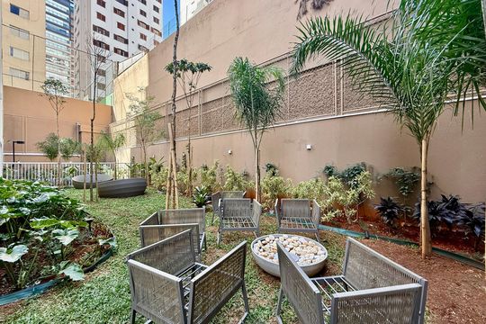 Área comum de kitnet/studio para alugar com 1 quarto, 30m² em Brooklin, São Paulo