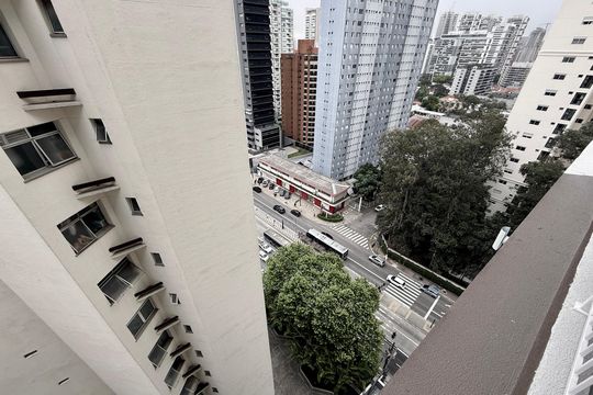 Vista  de kitnet/studio para alugar com 1 quarto, 30m² em Brooklin, São Paulo