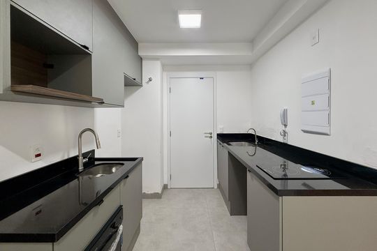 Cozinha de kitnet/studio para alugar com 1 quarto, 30m² em Brooklin, São Paulo