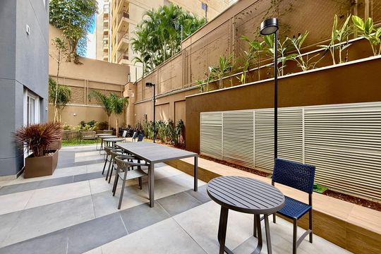 Área comum de kitnet/studio para alugar com 1 quarto, 30m² em Brooklin, São Paulo