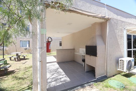 Área comum - Churrasqueira de apartamento para alugar com 1 quarto, 41m² em Mato Grande, Canoas