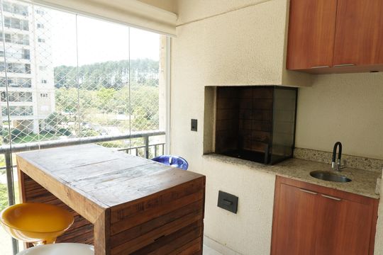 Área gourmet de apartamento para alugar com 2 quartos, 110m² em Alphaville, Santana de Parnaíba
