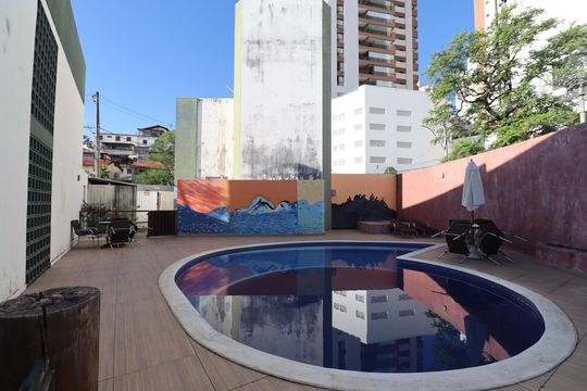 Área comum - Piscina de casa de condomínio para alugar com 3 quartos, 130m² em Caminho das Árvores, Salvador