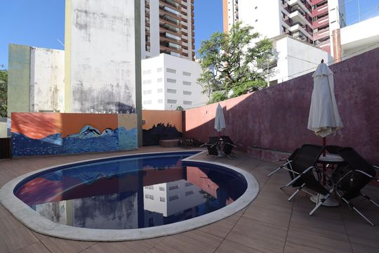 Área comum - Piscina de casa de condomínio para alugar com 3 quartos, 130m² em Caminho das Árvores, Salvador