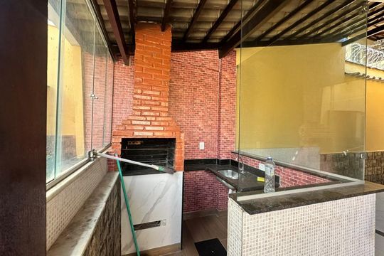 Churrasqueira de casa de condomínio para alugar com 3 quartos, 360m² em Cabral, Contagem
