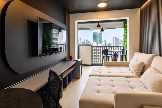 Sala de apartamento à venda com 1 quarto, 35m² em Consolação, São Paulo