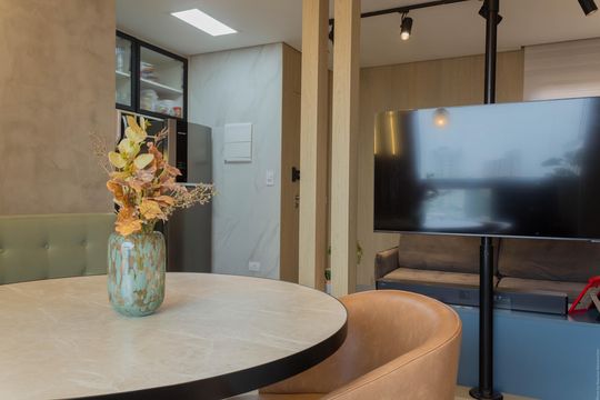 Sala de Jantar de apartamento à venda com 2 quartos, 58m² em Vila Dusi, São Bernardo do Campo