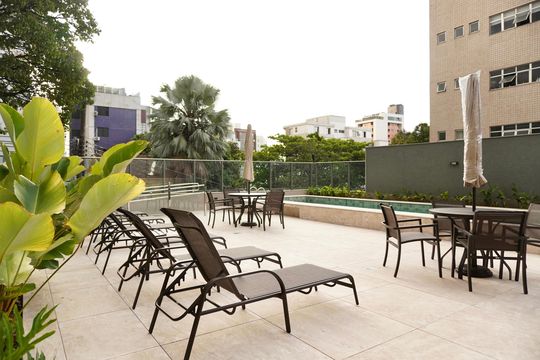 Área comum - Piscina de apartamento à venda com 1 quarto, 64m² em São Pedro, Belo Horizonte