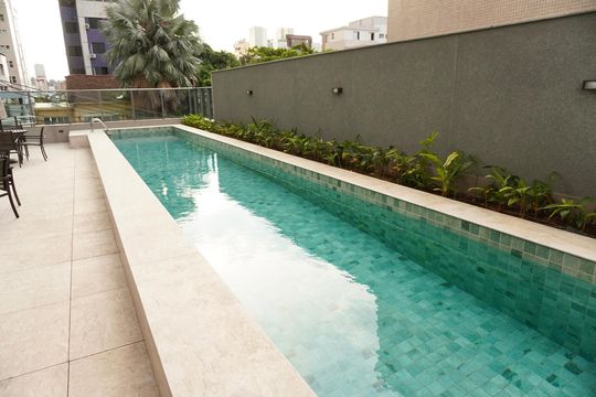 Área comum - Piscina de apartamento à venda com 2 quartos, 80m² em São Pedro, Belo Horizonte