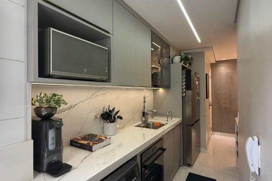 Cozinha de apartamento para alugar com 2 quartos, 56m² em Bonfim, Campinas