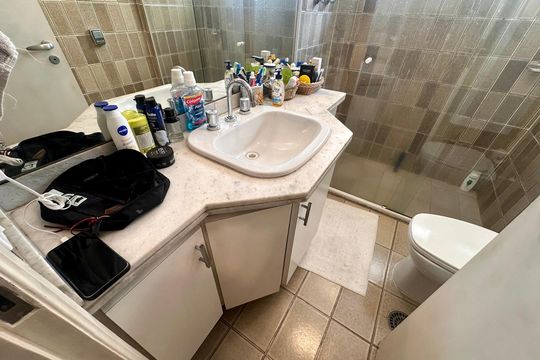 Banheiro Social de apartamento à venda com 4 quartos, 160m² em Santo Amaro, São Paulo