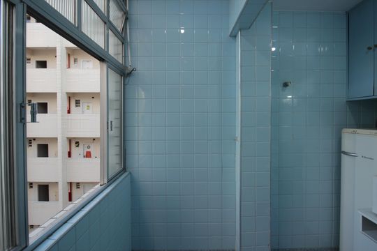 Cozinha de kitnet/studio para alugar com 1 quarto, 28m² em Boqueirão, Santos