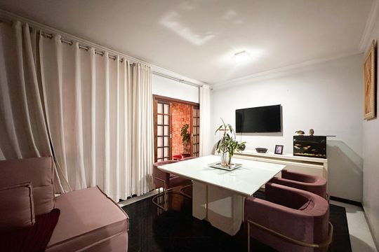 Sala de casa de condomínio para alugar com 3 quartos, 100m² em Jardim Valdibia, São Bernardo do Campo