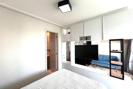 Quarto de kitnet/studio à venda com 1 quarto, 34m² em Campo Belo, São Paulo