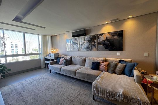 Sala de apartamento para alugar com 3 quartos, 128m² em Paraíso do Morumbi, São Paulo